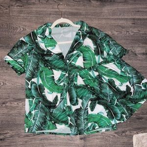 Like new leaf print pajama set